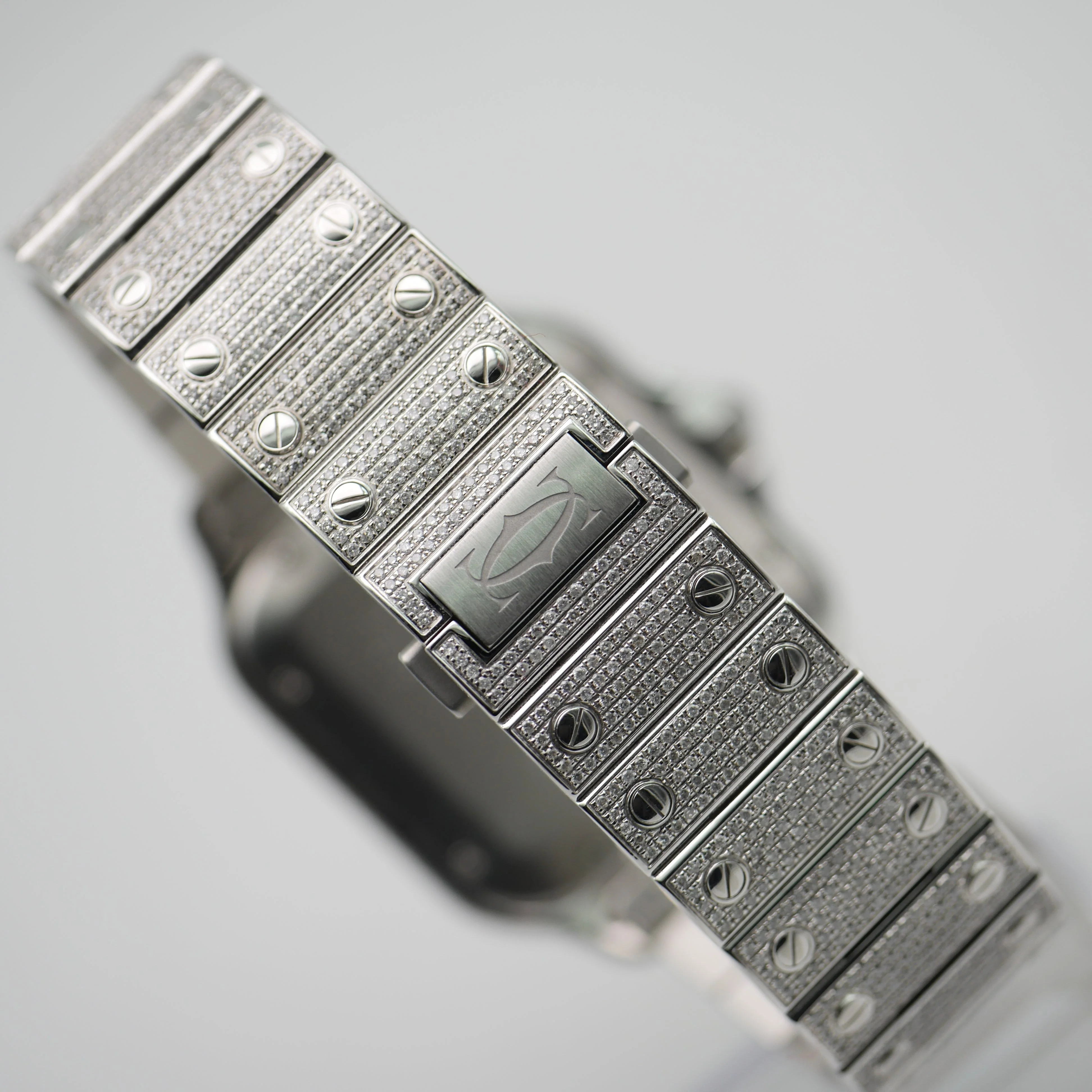 Cartier Santos Iced Out Stahl / Roségold WSSA0018 - 2021 - Image 6